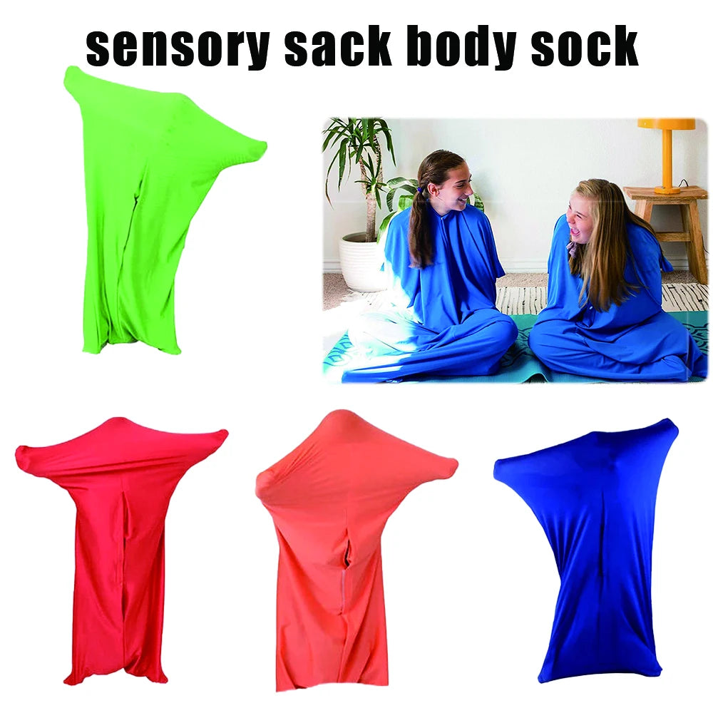 Body Sensory Sock Elastic Stretchable Full Seamless Autism Sensory Sock Bag For Kids Adults Autism Anxiety  Party Interact