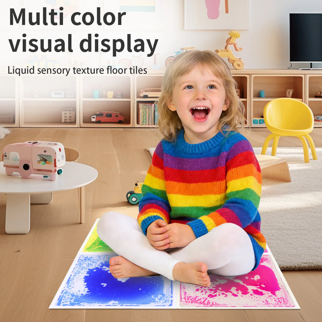 Hot Sale Liquid Sensory Mat 3-12 Years Old Kids Early Education Stress Relief Touch Play Mat Puzzle Sensory Development Water Ma