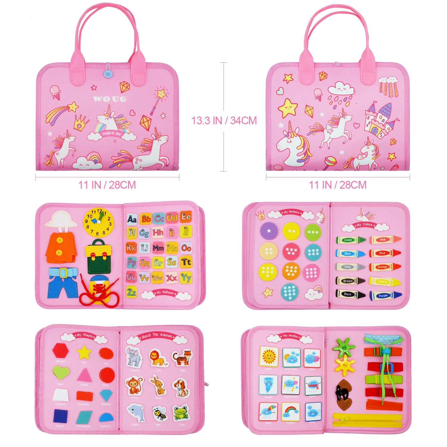 Busy Board Montessori Toys for Toddler Busy Book Sensory Preshool Early Education Learning Fine Motor Skills Toys For Children