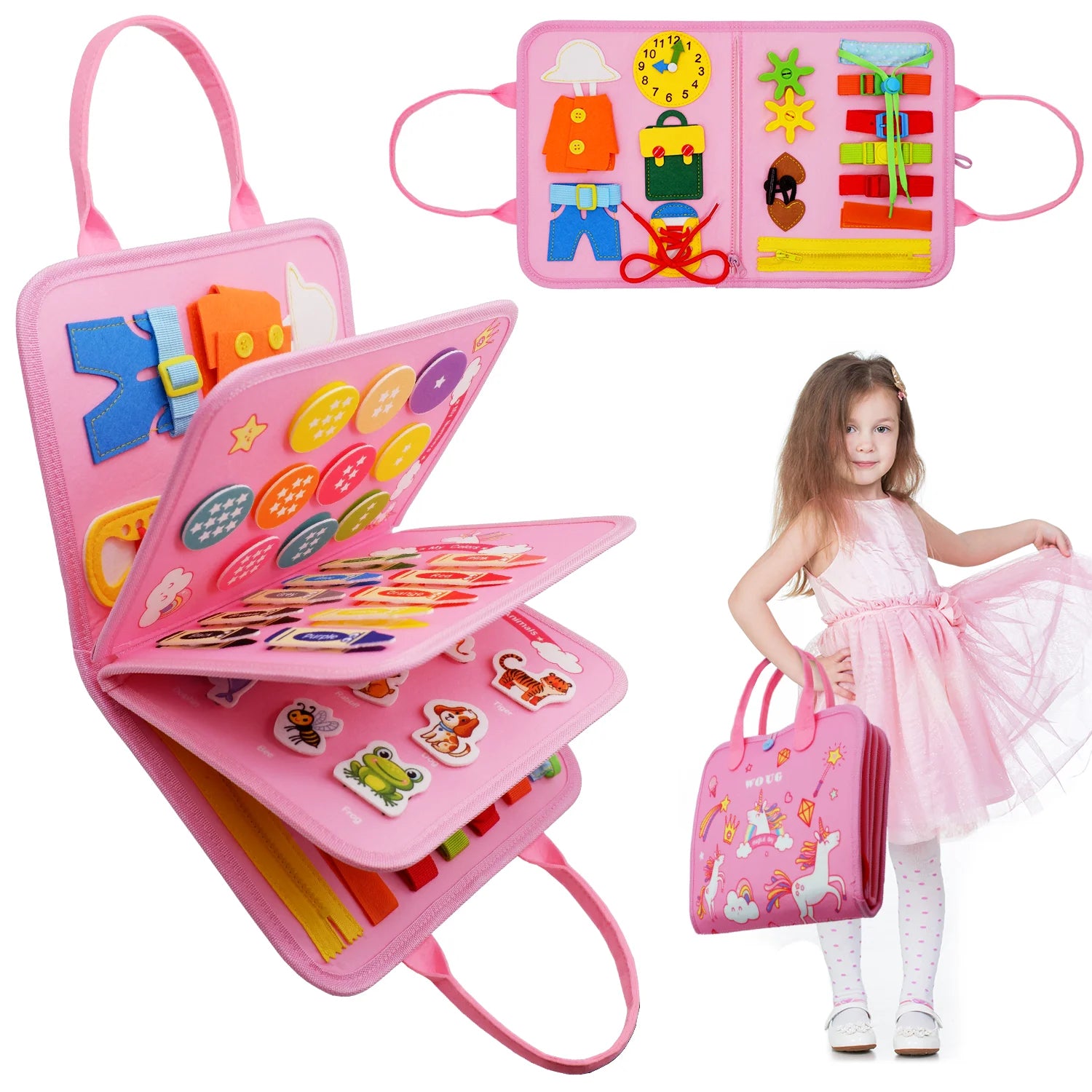 Busy Board Montessori Toys for Toddler Busy Book Sensory Preshool Early Education Learning Fine Motor Skills Toys For Children