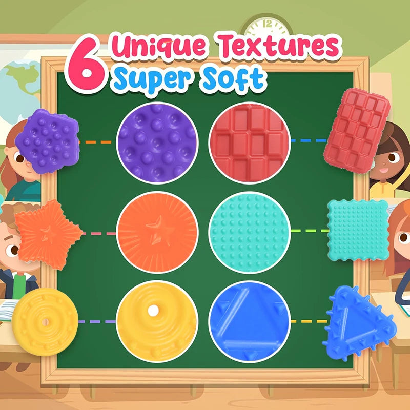 Montessori Shape Texture Sensory Toys Sensory Integration Training Parish Teaching Aids Sensory Play Tactile Anxiety Relief Toys