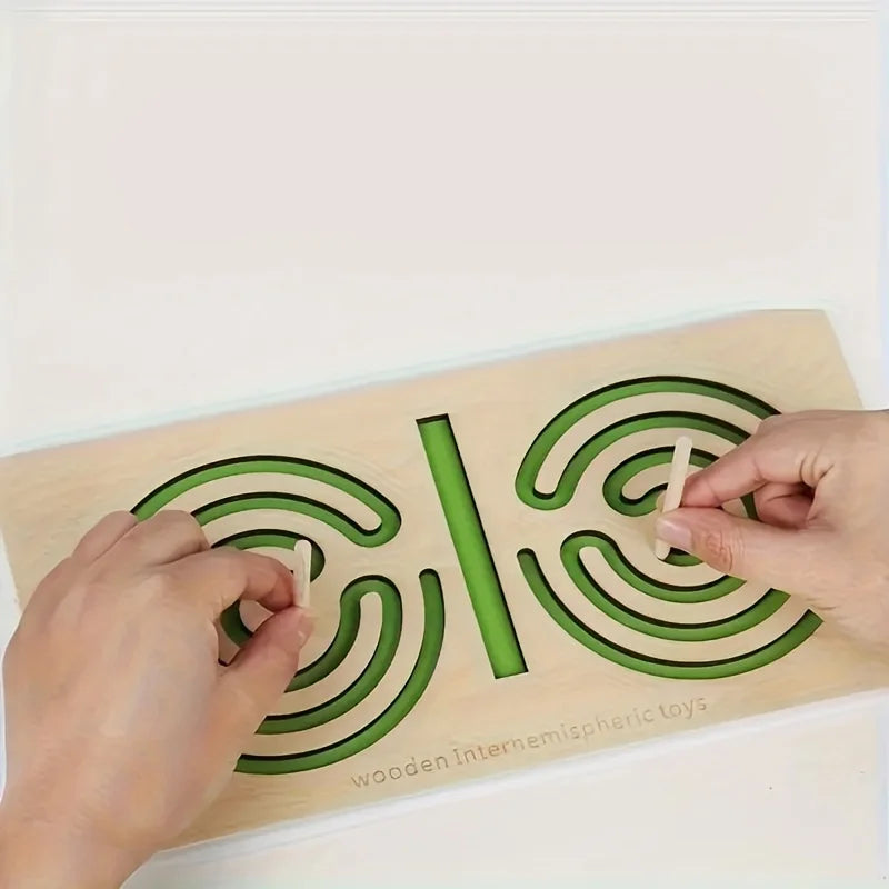 1/2/3Pc Left And Right Brain Development Wooden Toy for Stimulating Eye-Hand Coordination Autistic Child Classroom Teaching Aids