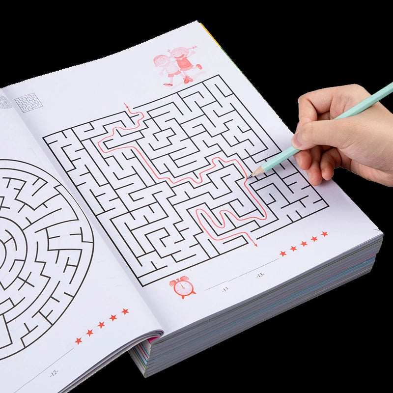 Maze Training Book, Used to Improve Concentration, a Puzzle Game Designed to Enhance Students' Thinking and Attention, an Intellectual Development Toy.