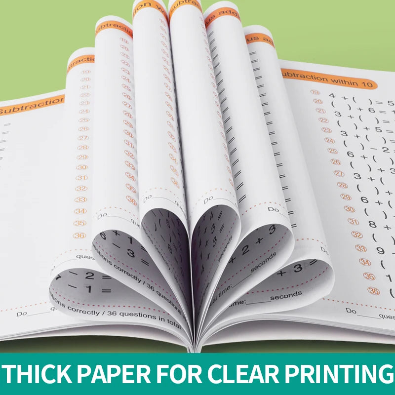 Children's Math Exercise Book, Math Improvement Tool: Addition and Subtraction Within 100, Ideal Math Education Workbook, Back-To-School Gift.