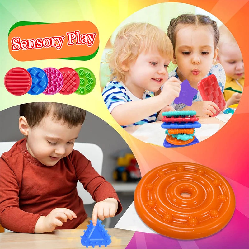 Montessori Shape Texture Sensory Toys Sensory Integration Training Parish Teaching Aids Sensory Play Tactile Anxiety Relief Toys
