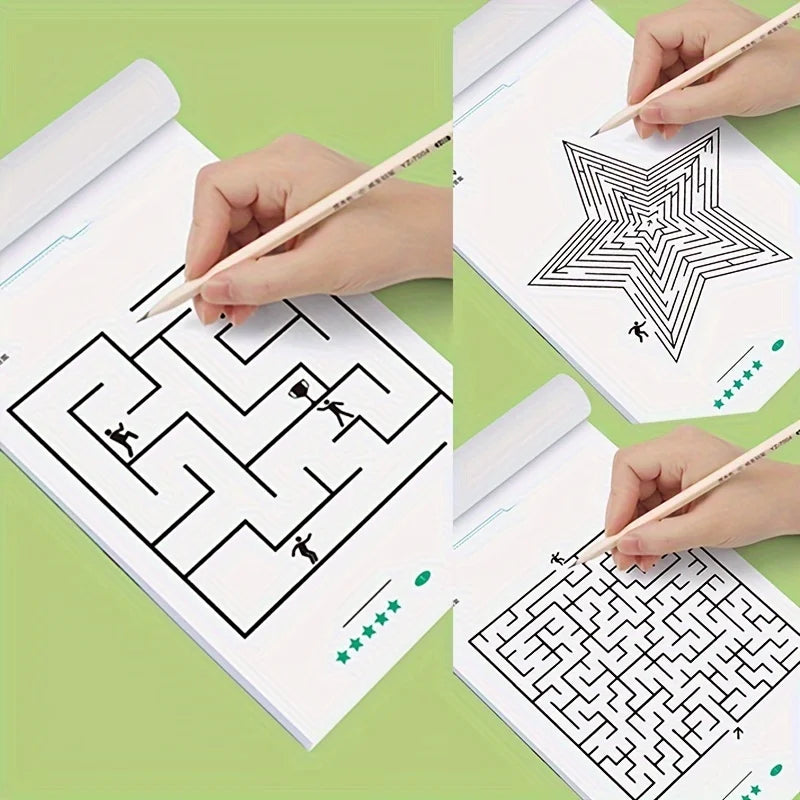 Maze Training Book, Used to Improve Concentration, a Puzzle Game Designed to Enhance Students' Thinking and Attention, an Intellectual Development Toy.