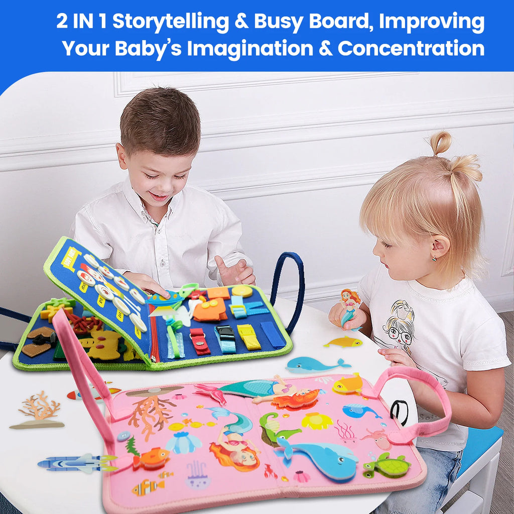Busy Board Montessori Toys for Toddler Busy Book Sensory Preshool Early Education Learning Fine Motor Skills Toys For Children