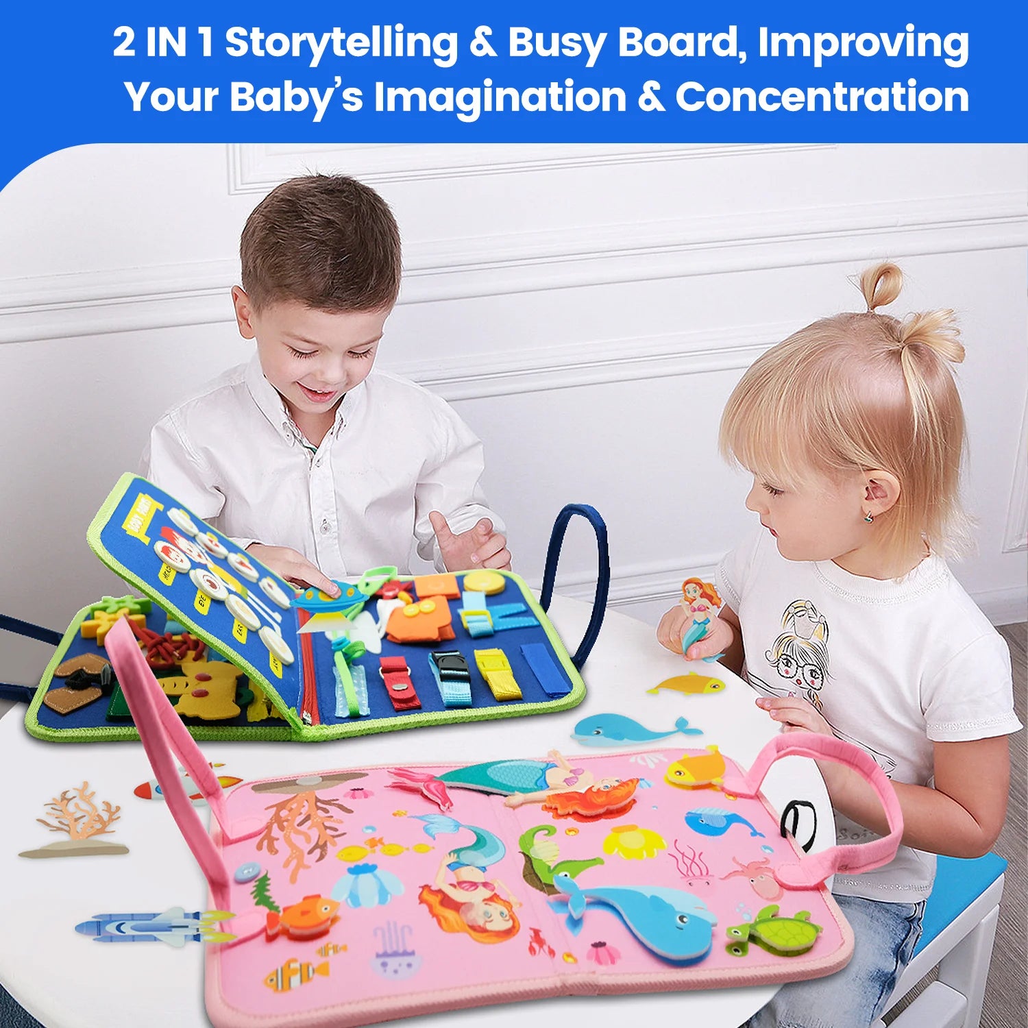 Busy Board Montessori Toys for Toddler Busy Book Sensory Preshool Early Education Learning Fine Motor Skills Toys For Children