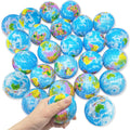 Spherical squeeze ball 2.5 inch elastic earth ball soft earth ball mini foam globe squeeze pressure ball for Kids Birthday party
