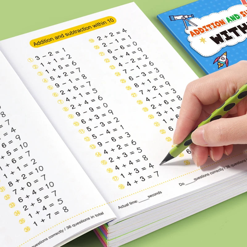 Children's Math Exercise Book, Math Improvement Tool: Addition and Subtraction Within 100, Ideal Math Education Workbook, Back-To-School Gift.