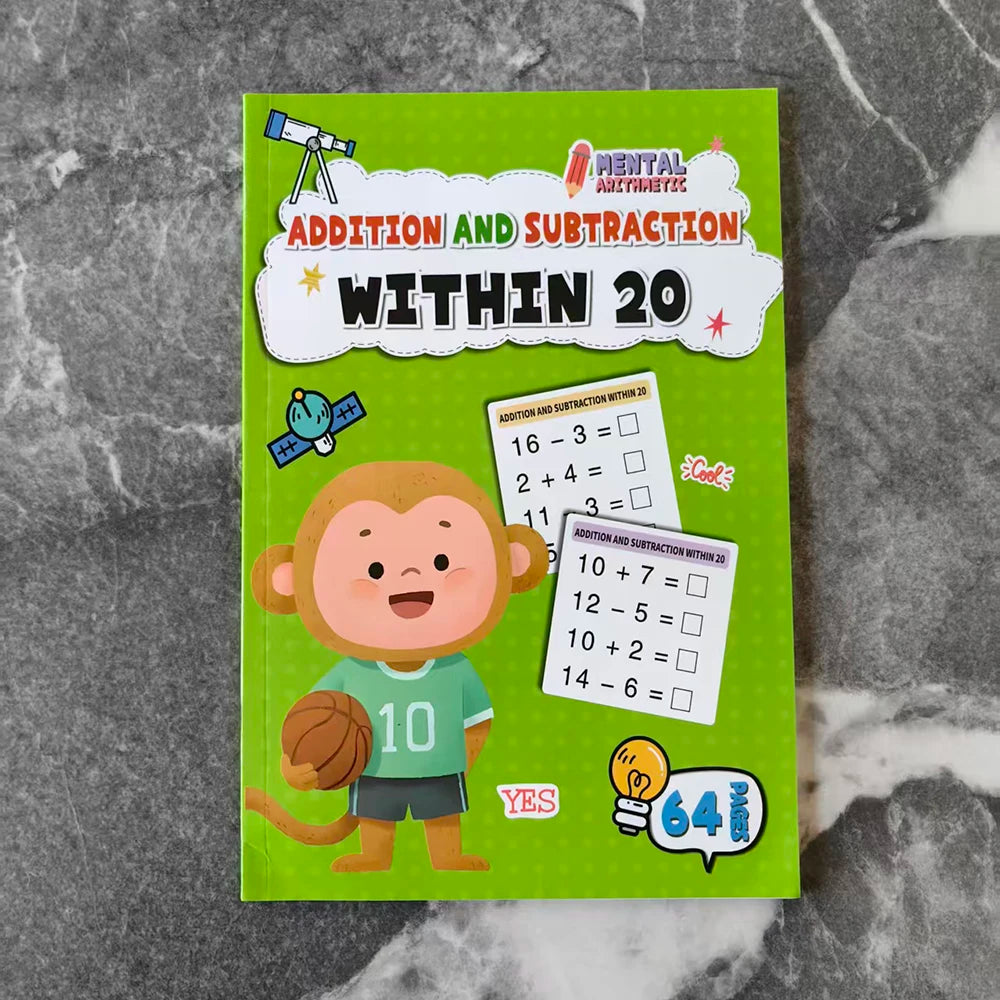 Children's Math Exercise Book, Math Improvement Tool: Addition and Subtraction Within 100, Ideal Math Education Workbook, Back-To-School Gift.