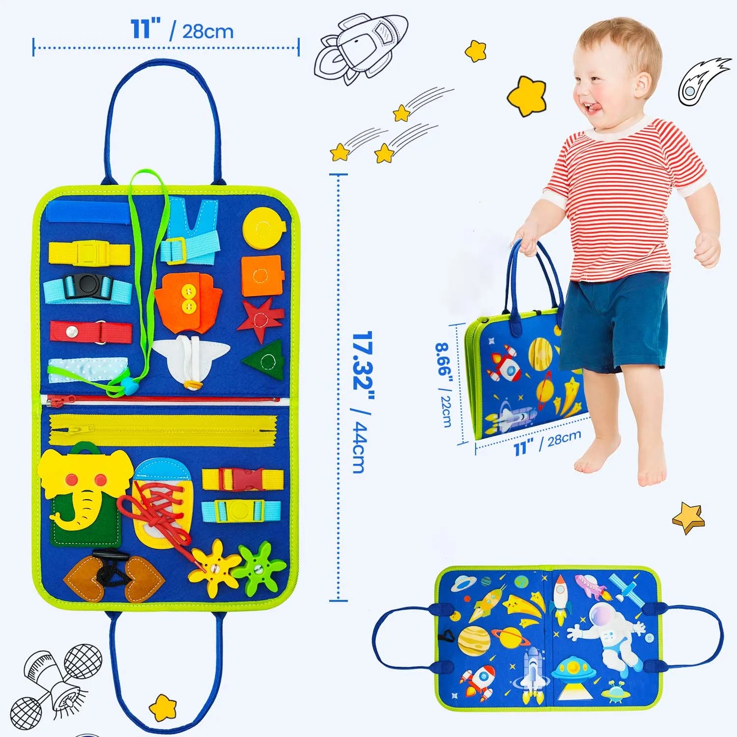 Busy Board Montessori Toys for Toddler Busy Book Sensory Preshool Early Education Learning Fine Motor Skills Toys For Children