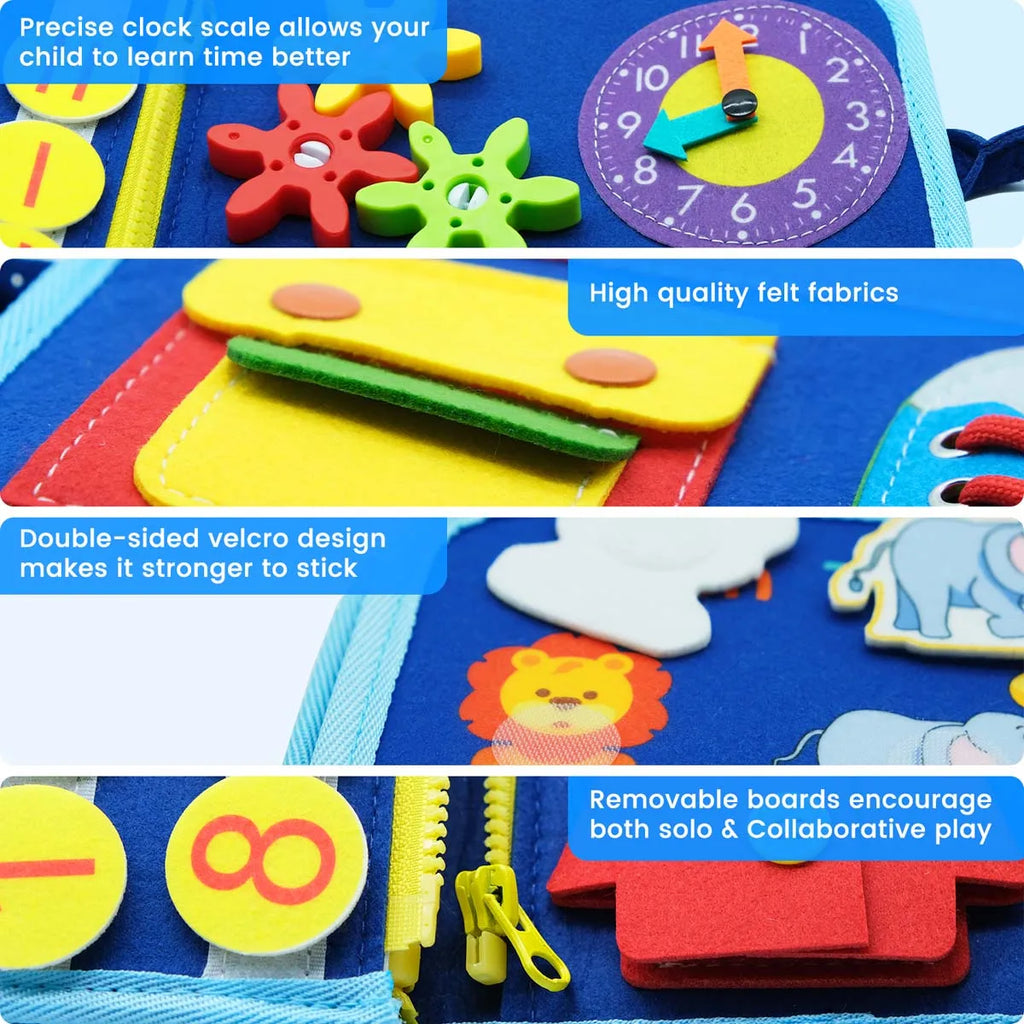Busy Board Montessori Toys for Toddler Busy Book Sensory Preshool Early Education Learning Fine Motor Skills Toys For Children