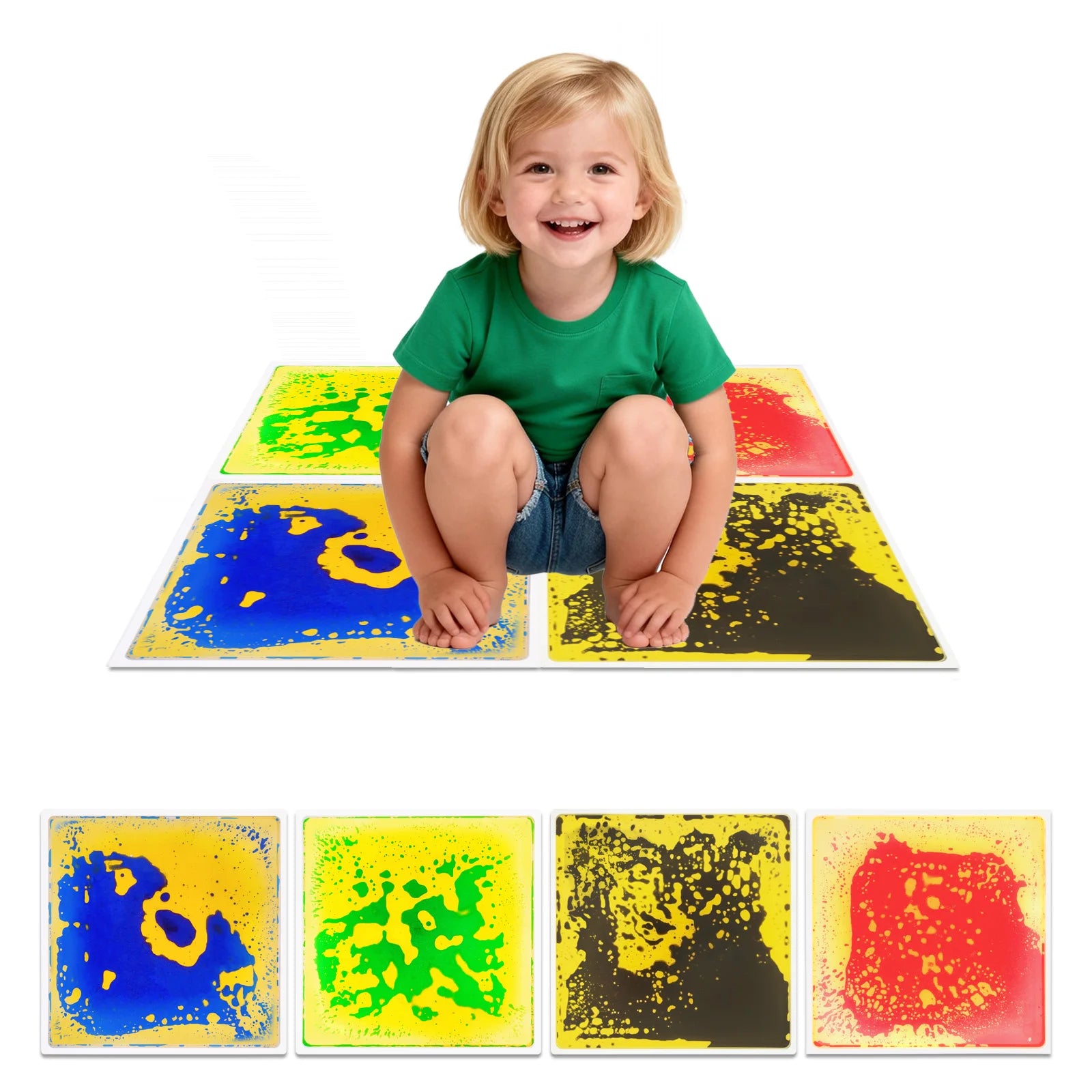 Hot Sale Liquid Sensory Mat 3-12 Years Old Kids Early Education Stress Relief Touch Play Mat Puzzle Sensory Development Water Ma