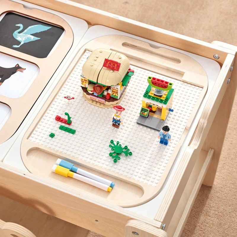 Montessori Children's Optical Wooden Sensory Table Used for Sensory Board Games Number and Letter Spelling Toys Gift
