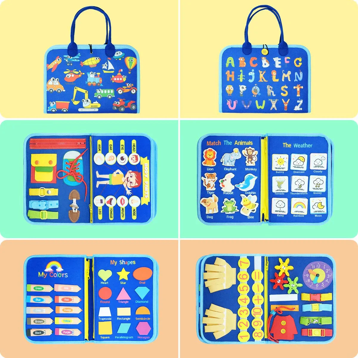 Busy Board Montessori Toys for Toddler Busy Book Sensory Preshool Early Education Learning Fine Motor Skills Toys For Children
