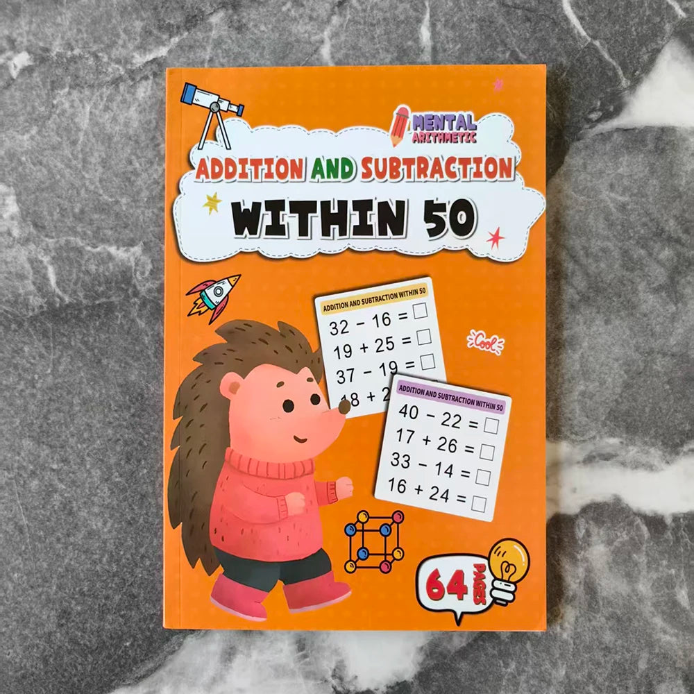 Children's Math Exercise Book, Math Improvement Tool: Addition and Subtraction Within 100, Ideal Math Education Workbook, Back-To-School Gift.