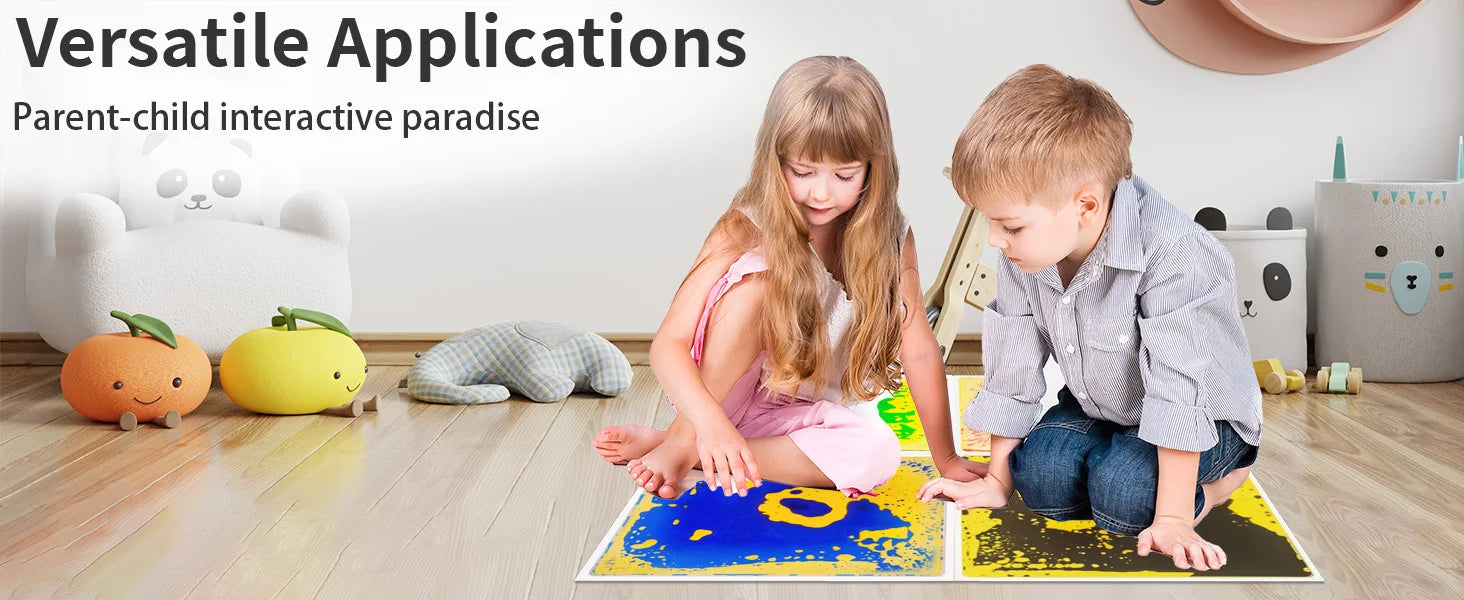 Hot Sale Liquid Sensory Mat 3-12 Years Old Kids Early Education Stress Relief Touch Play Mat Puzzle Sensory Development Water Ma