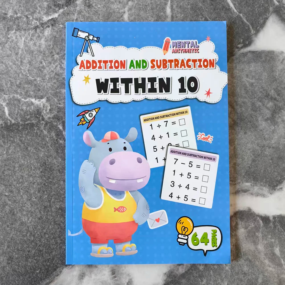 Children's Math Exercise Book, Math Improvement Tool: Addition and Subtraction Within 100, Ideal Math Education Workbook, Back-To-School Gift.