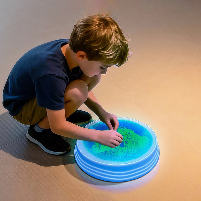 Montessori Rainbow Floor Mat LED Lighting Balance Stone Sensory Integration Training Toys Children Water Mat Jumping Sports Game