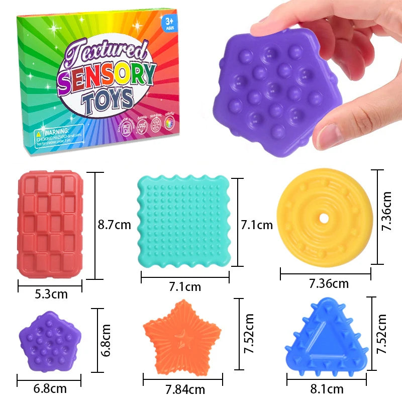 Montessori Shape Texture Sensory Toys Sensory Integration Training Parish Teaching Aids Sensory Play Tactile Anxiety Relief Toys
