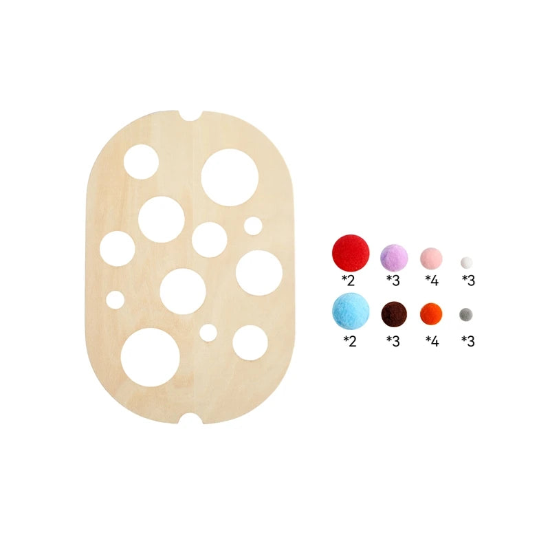 Wooden Montessori Sensory Table Board Kids Colorful Ball Sorting Game Early Learning Toy Kids Fine Motor Skills Training Gift