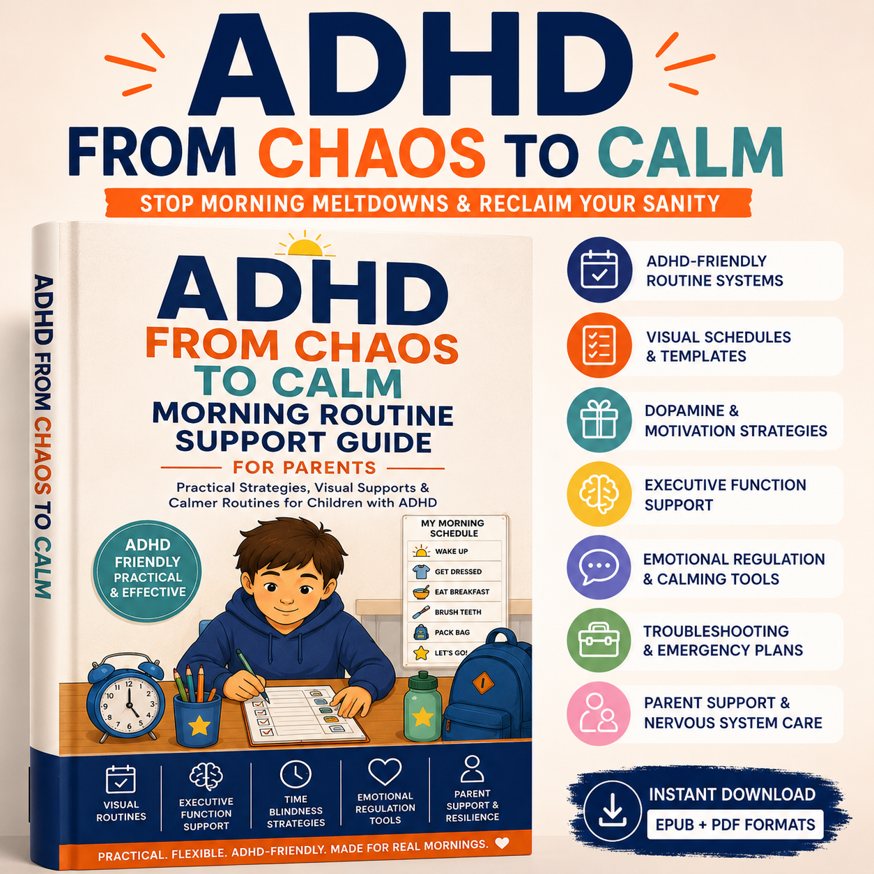 ADHD Chaos to Calm. Stop Morning Meltdowns & Reclaim Your Sanity.